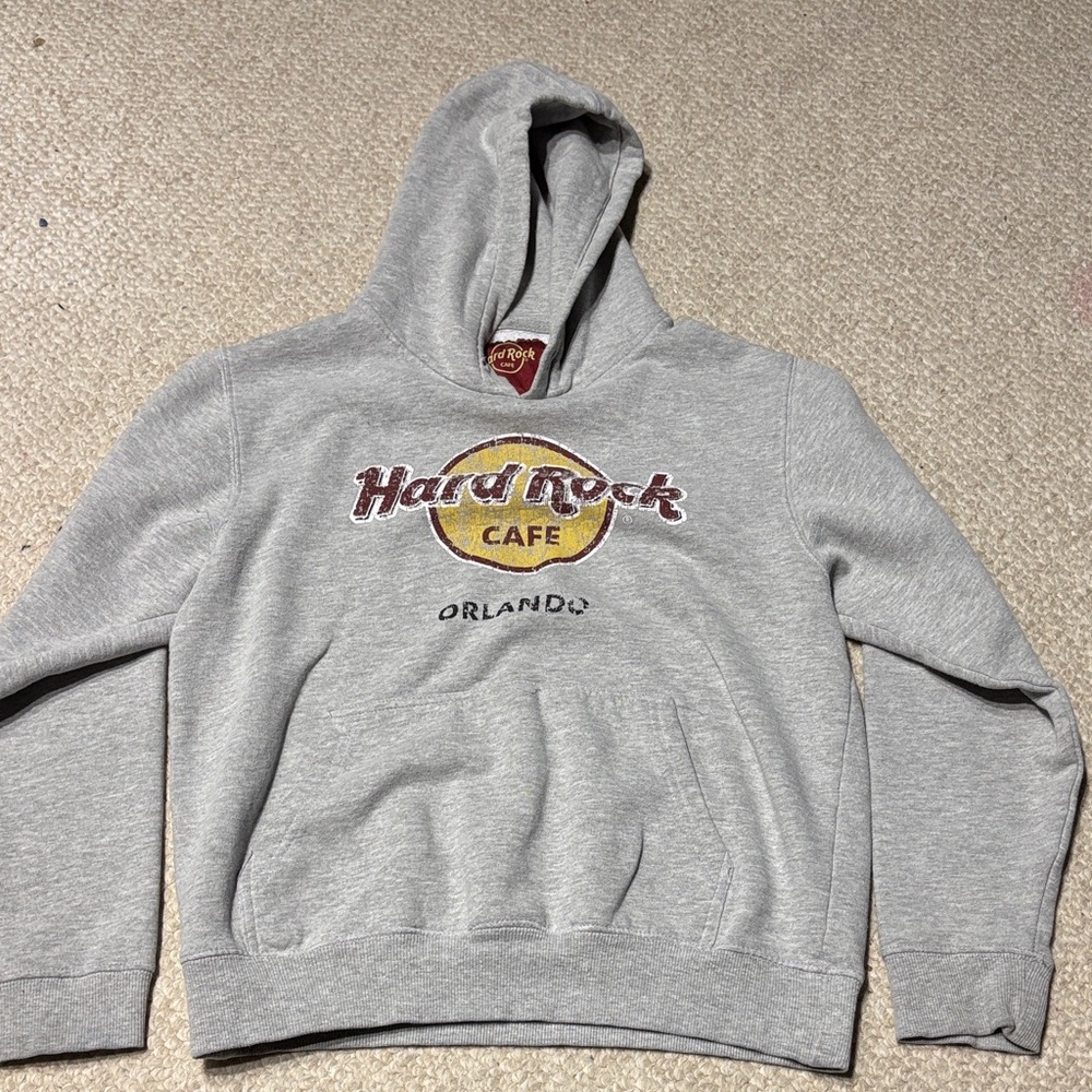 Hard Rock Cafe Gray Hoodie with Logo